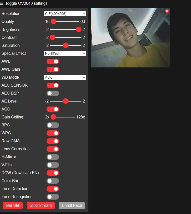 esp32-cam_webserver Demo Image