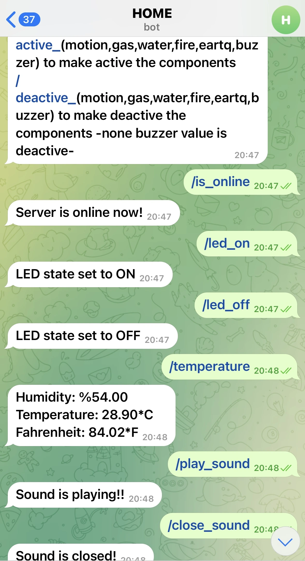 esp32_home-assistant_telegram-bot Demo Image