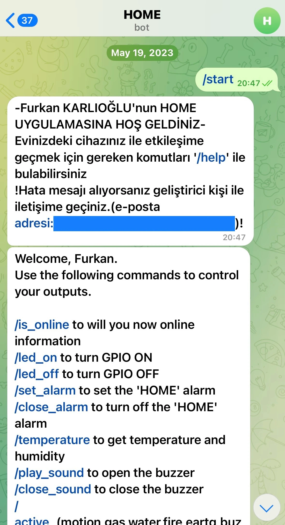 esp32_home-assistant_telegram-bot Demo Image